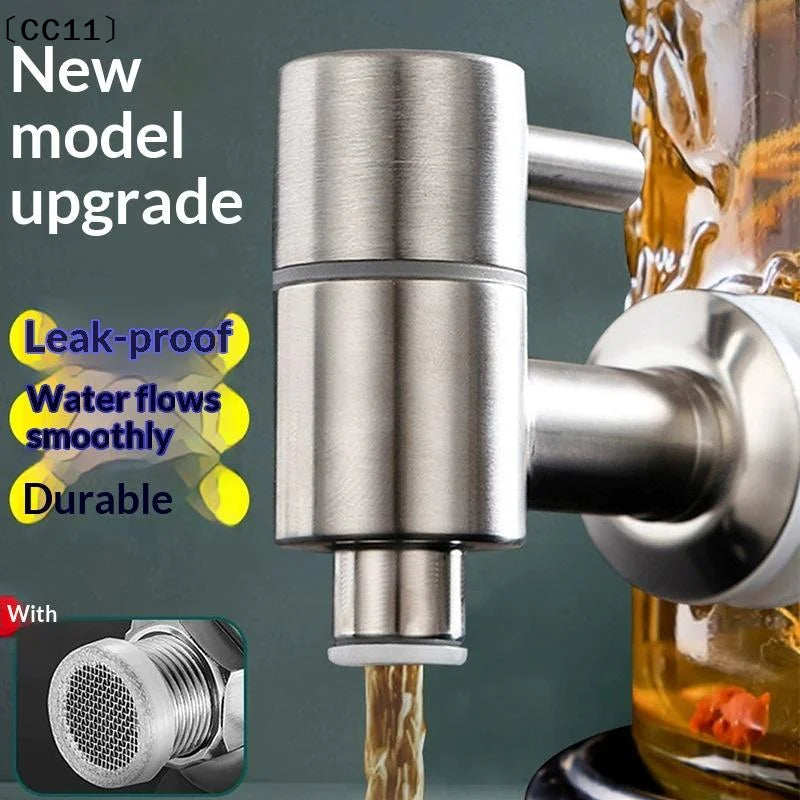 Water Dispenser Switch Tap Leakproof Beer Faucet Cask Valve Stainless Qme
