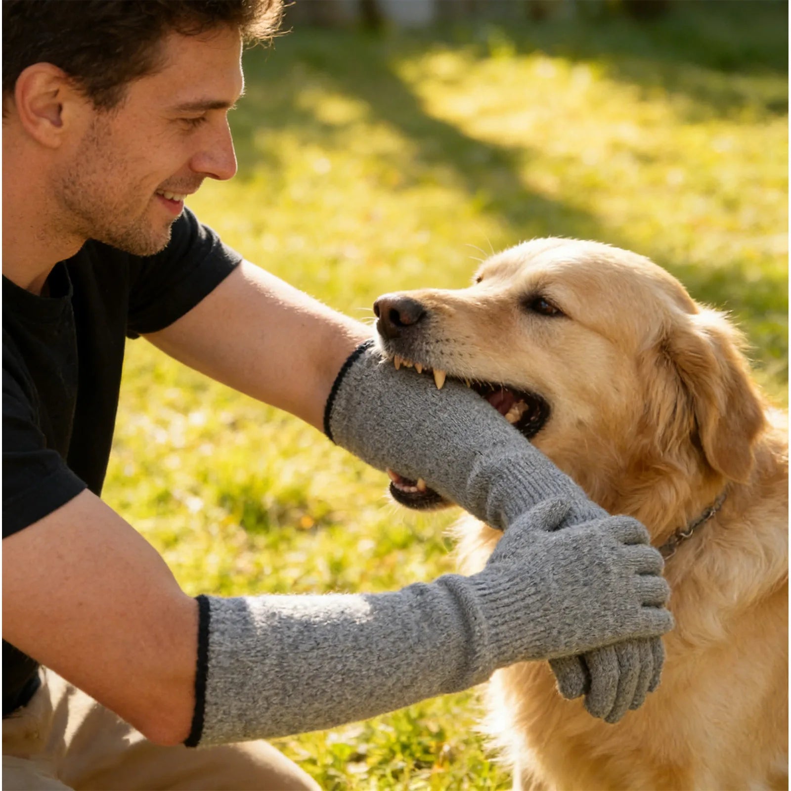 Pet Grooming Gloves Anti Bite Scratch Resistant Comfortable Lining Protective Pet Gloves Pets Training Handling Gloves Qme