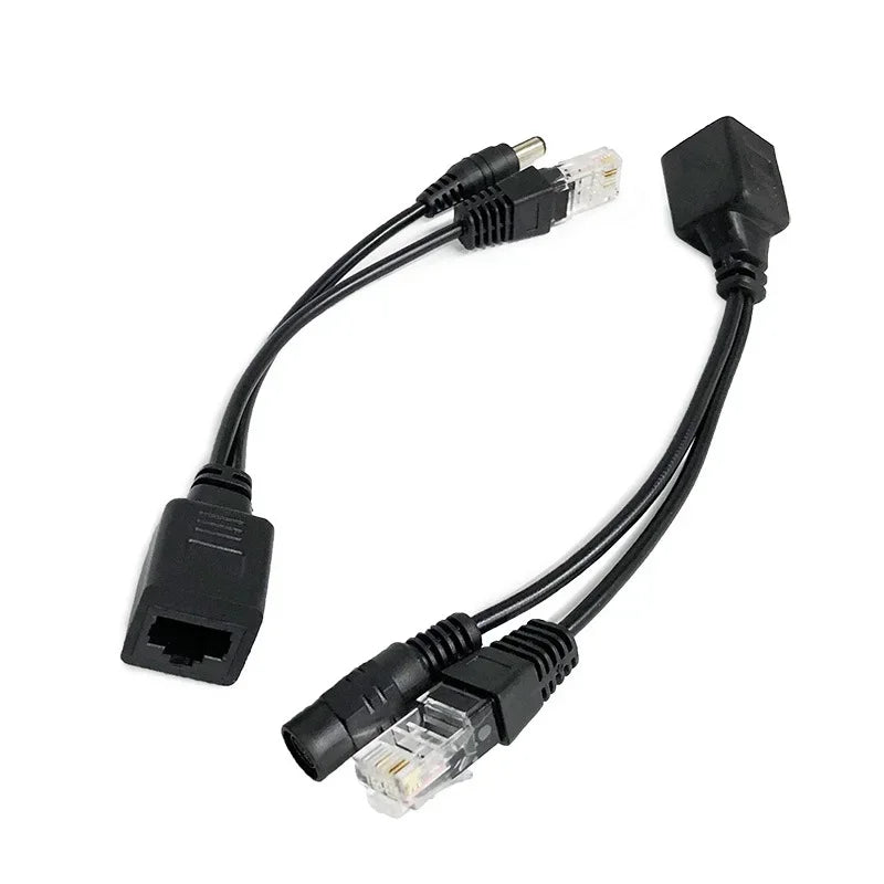 12 - 48v Power Supply Module, 1 pair For IP Camea, RJ45 Injector, POE Splitter, Passive Power Over Ethernet Adapter Cable Qme