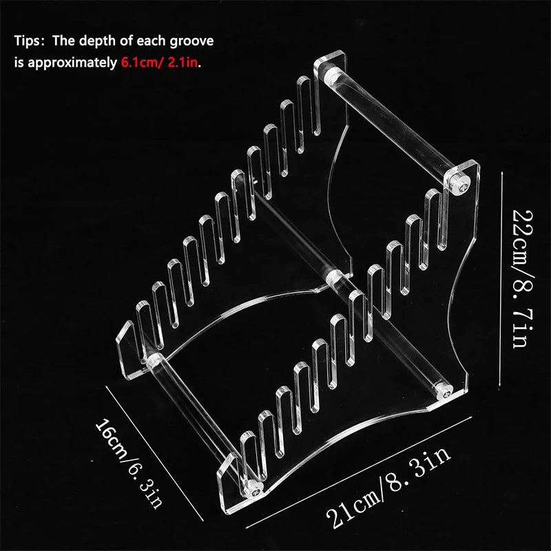 Acrylic Display Rack Stand Storage 12 Albums Clear Vinyl Record Qme