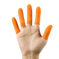 200PCS Reusable Finger Cover Natural Rubber Gloves Non-slip Latex Finger Cots Fingertips Protector Gloves Nail Art Tool Qme Orange