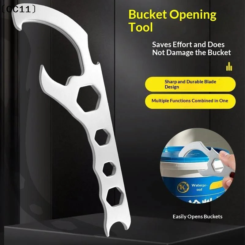 Multifunctional Metal Bucket Opener Labor Saving Design Hex Wrench Qme