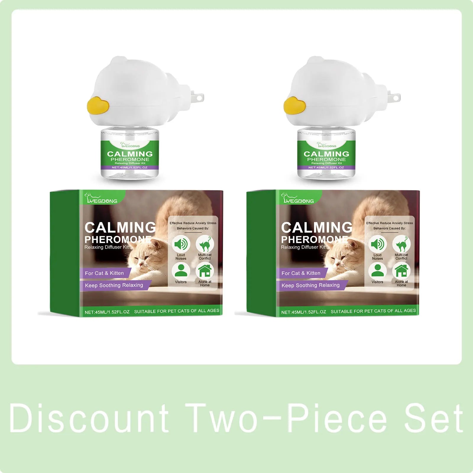 Cat Calming Diffuser Cat Pheromone Plug-In Relaxants Prevent Howling Pet Dogs Anti-Anxiety Reduces Anxiety Cat Calming Liquid Qme B