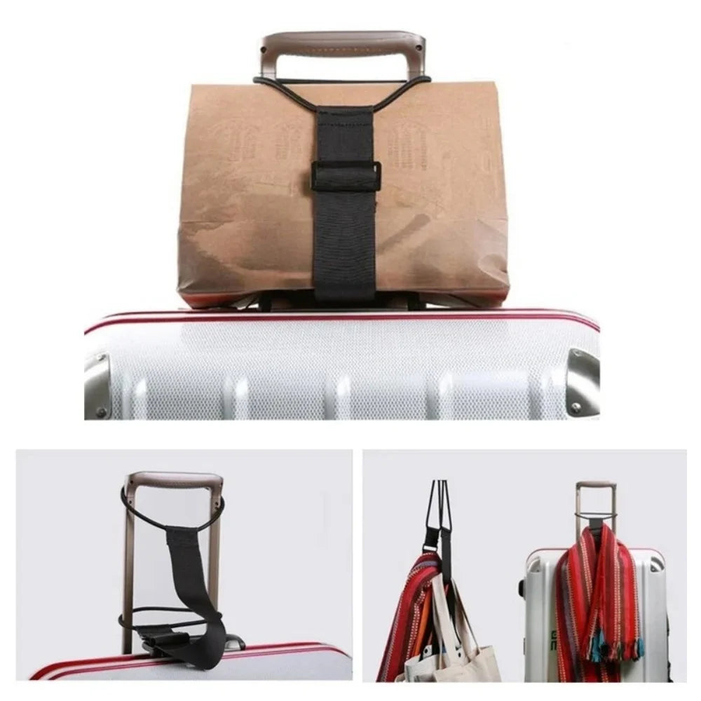 1pc Multifunctional Elastic Suitcase Strap Adjustable Travel Baggage Binding Belt Reusable Travel Carry On Luggage Fixing Strap Qme