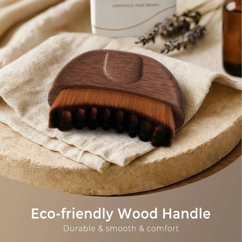 Lymphaticcontourface Walnut Lymphatic Brush Contour Facial Scraping Qme Brown