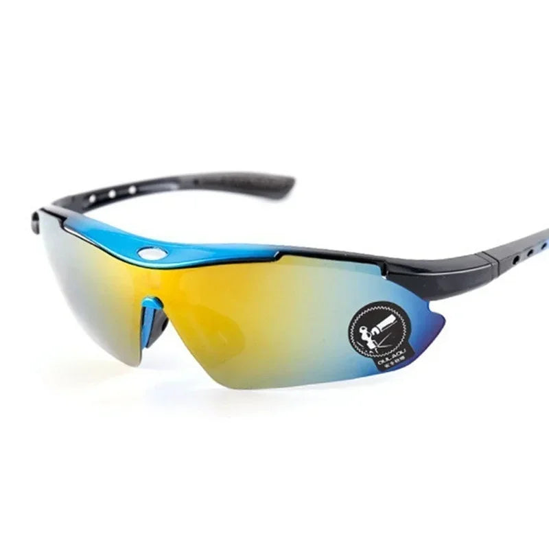 Outdoor Sports Camping Hiking Driving Fishing Sport Sunglasses Polarized Sun Goggles for Men and Women Qme Blue colorful