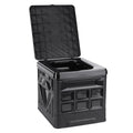 Folding Collapsible Toilet for Adults & Kids Emergency Toilet with Lid & Reusable for Camping Travel Outdoor Car RV & Emergency Qme black