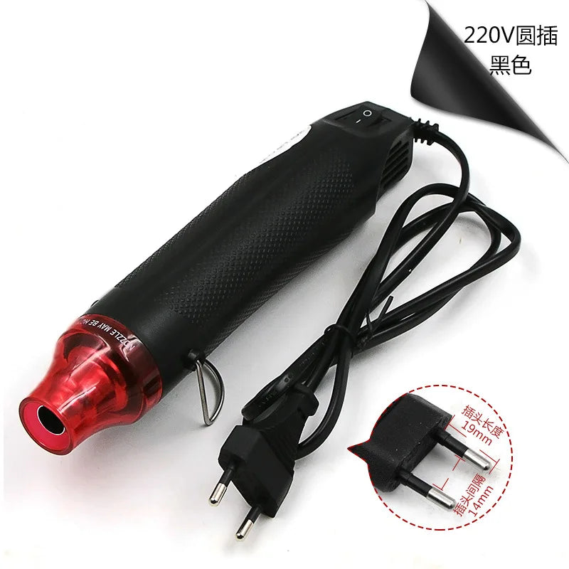 220V EU Standard DIY Air Gun Mobile Phone Repair Tool Hair Dryer Qme Black EU 220V