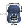 Solar Powered Fan Hat Men Women USB Charging Cooling UV Protection Solar Hat With Built-in Fan for Outdoor Summer Beach Picnic Qme Navy Blue