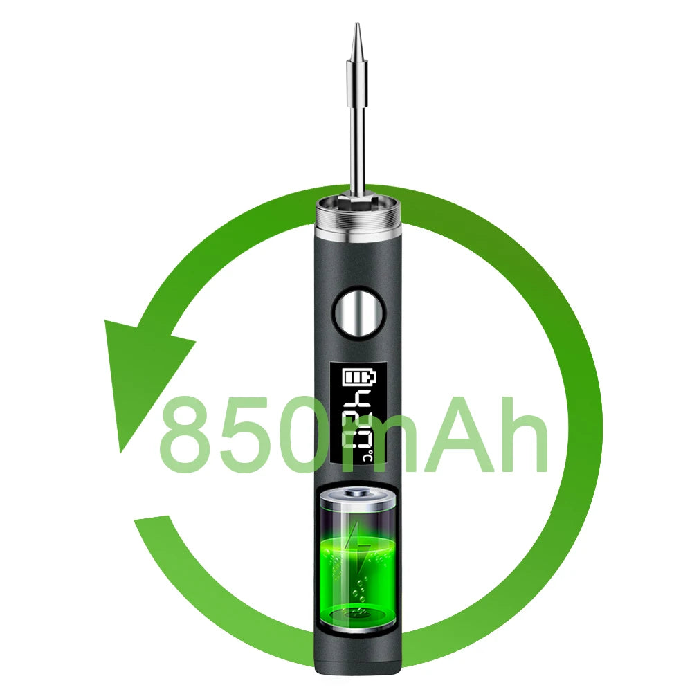 USB Soldering Iron 5V 8W Lithium Battery Portable Repair Welding Qme