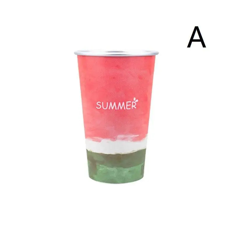 Cherry Blossom Pattern Color Changing Aluminum Cup Anti Fall For Cold Drink Beer Cola Juice Bar Outdoor Home Qme A