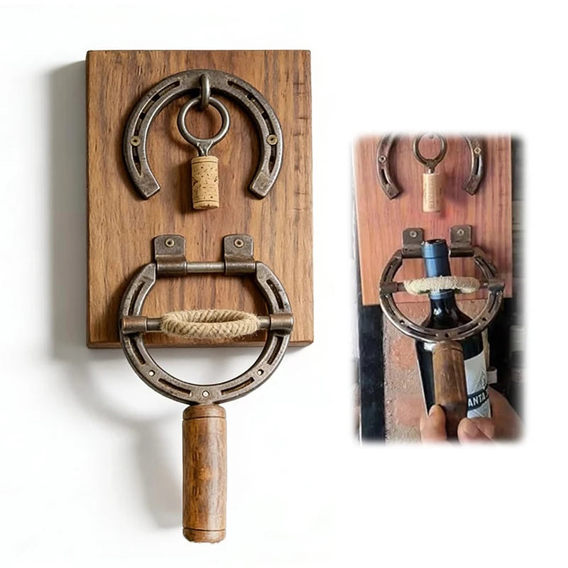 Vintage Industrial Decor Wine Bottle Opener Unique Kitchen Rustic Qme