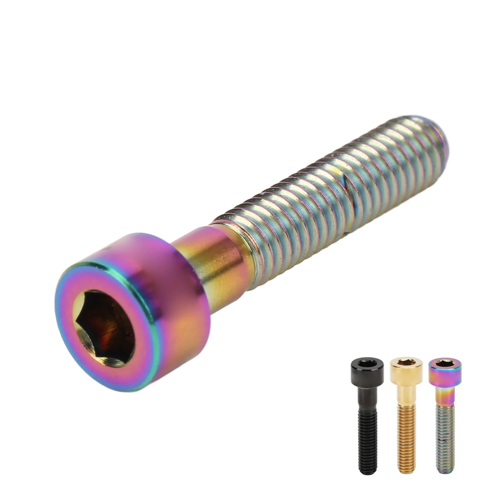 RISK Headset Stem Top Fixing Bolt M6x30mm Column Head Bike Stem Bolt Screw Titanium Alloy for Bike Repair Stem Top Bolt Qme
