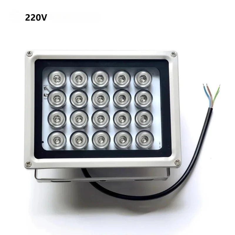 1PCS 220V Outdoor CCTV IR LED Fill Light HD Night Vision Camera Auxiliary Lamp 20 LEDs Qme White-20LED-220V