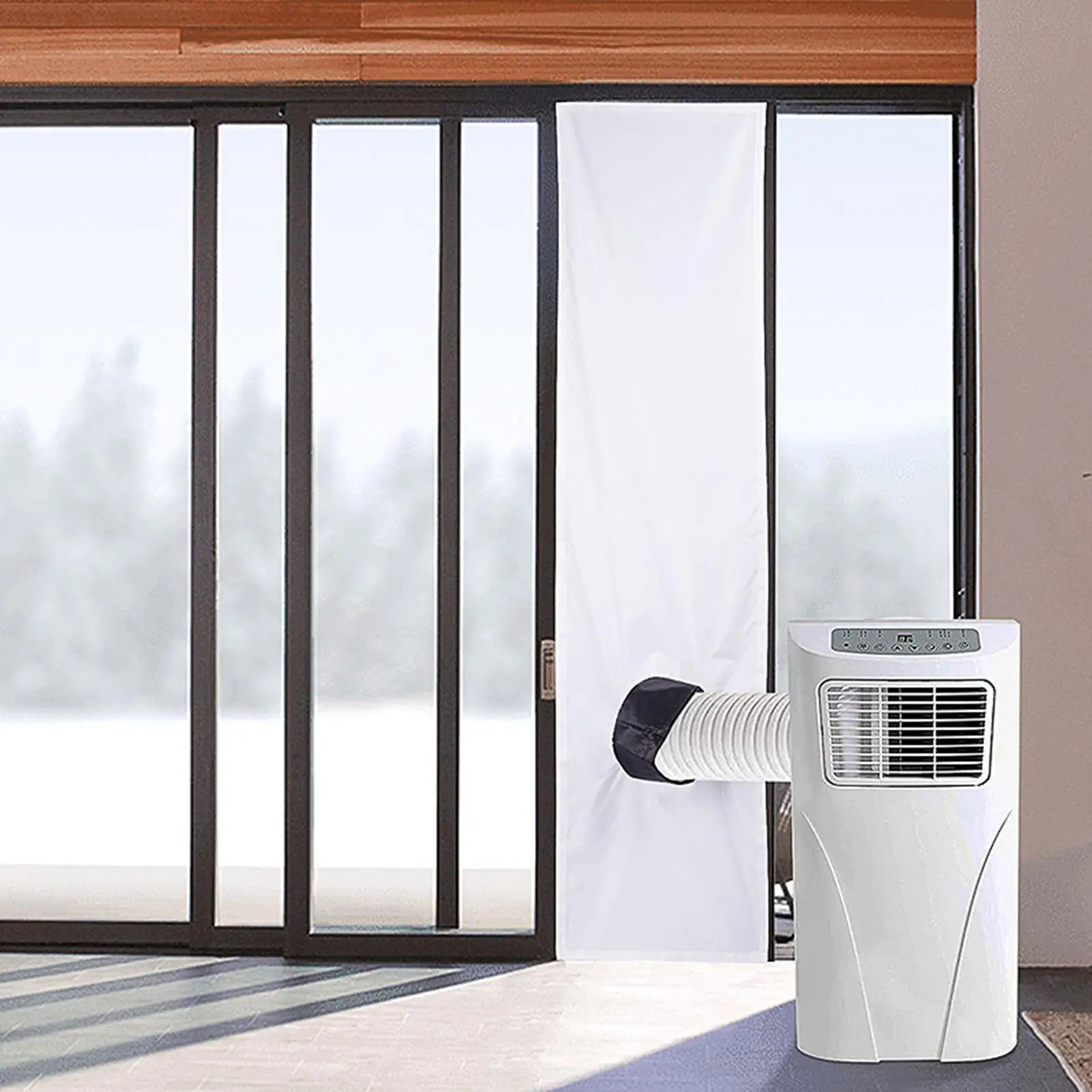 Air Conditioner Window Seal Windproof Waterproof Portable Seal Cloth Air Conditioner Accessories for Medium Large Casement Crank Qme