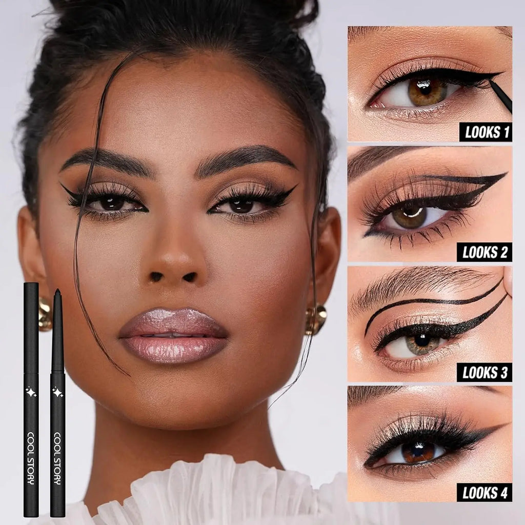 12-color Rainbow Matte Waterproof Eyeliner Professional Ultra Long Qme