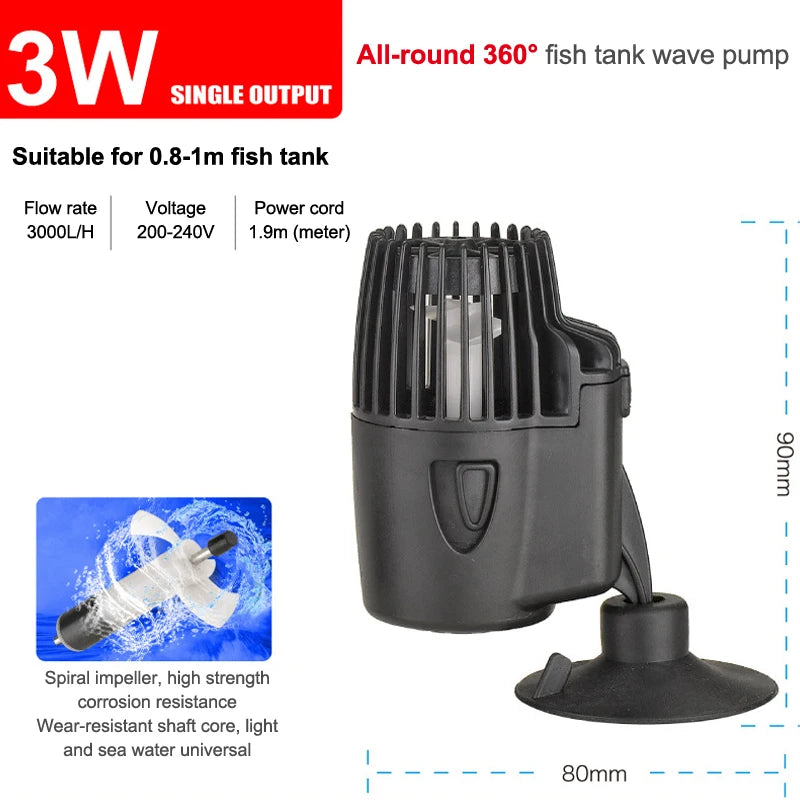 Flow Surf Pump Single Head Wavemaker Water Aquarium Fish Tank Qme