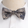 Classic Black Men Bow Ties Fashion Polyester Bowtie Woven Dot Checked Stripped Butterfly Wedding Dress Mens Formal Dog Butterfly Qme A36