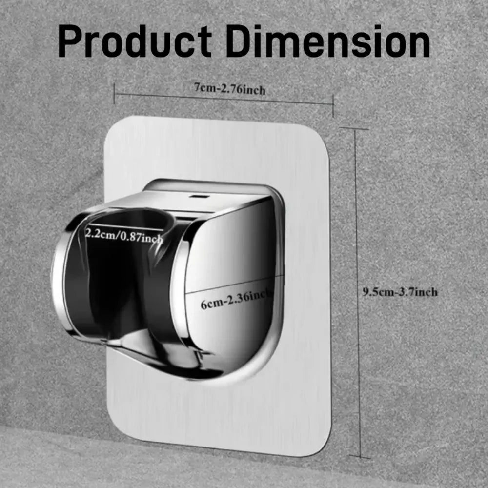 1PCS Universal Shower Head Bracket Self-adhesive Wall Mounted Adjustable Bathroom Shower Head Fixed Bracket Bathroom Accessories Qme