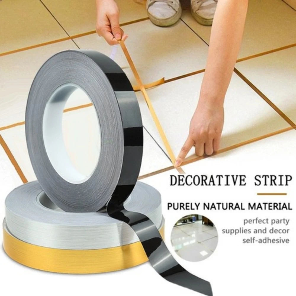 50M Self Adhesive Wall Decoration Stickers Floor Waterproof Gap Sealing Strip Kitchen Tiles Mould Proof Beauty Sewing Tape Qme