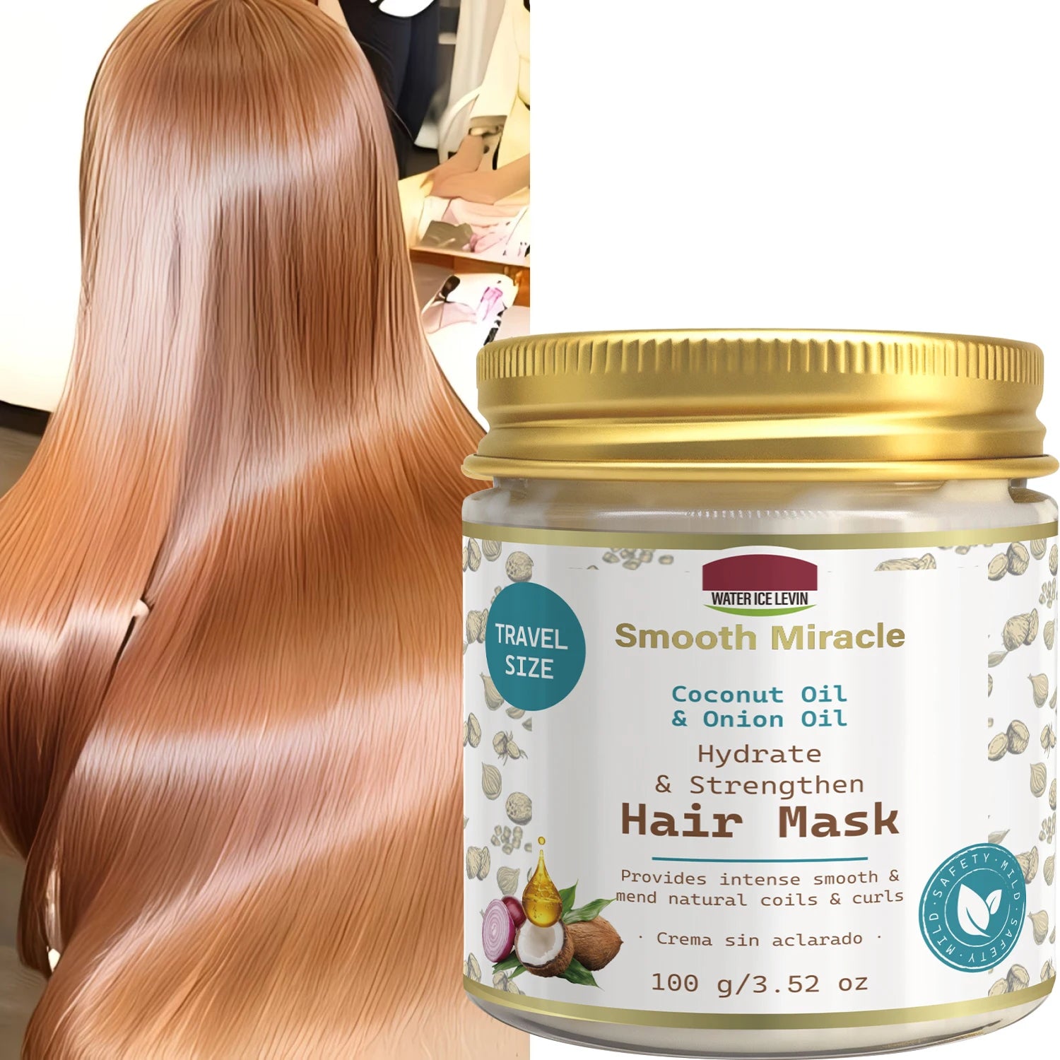 Coconut & Onion Oil Hair Mask - Hydrating & Strengthening Treatment for Smooth, Healthy Curls Qme