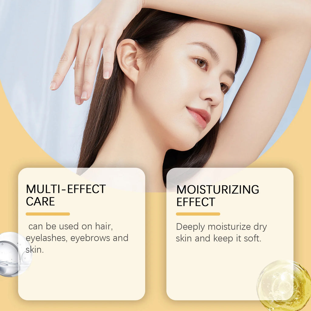 Organic Castor Oil Moisturizing Hair Eyelashes Eyebrows Emollient Relaxation Aromatherapy Brightening Body Massage Essential Oil Qme