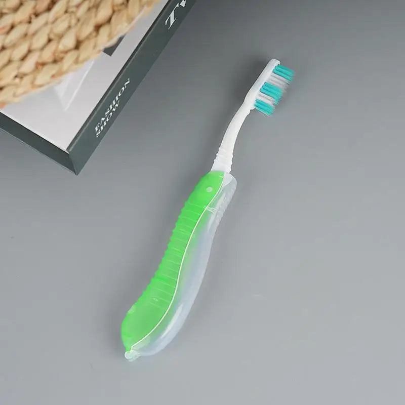 Compact Folding Toothbrush Foldable Design Travel Pocket Suitable Qme D