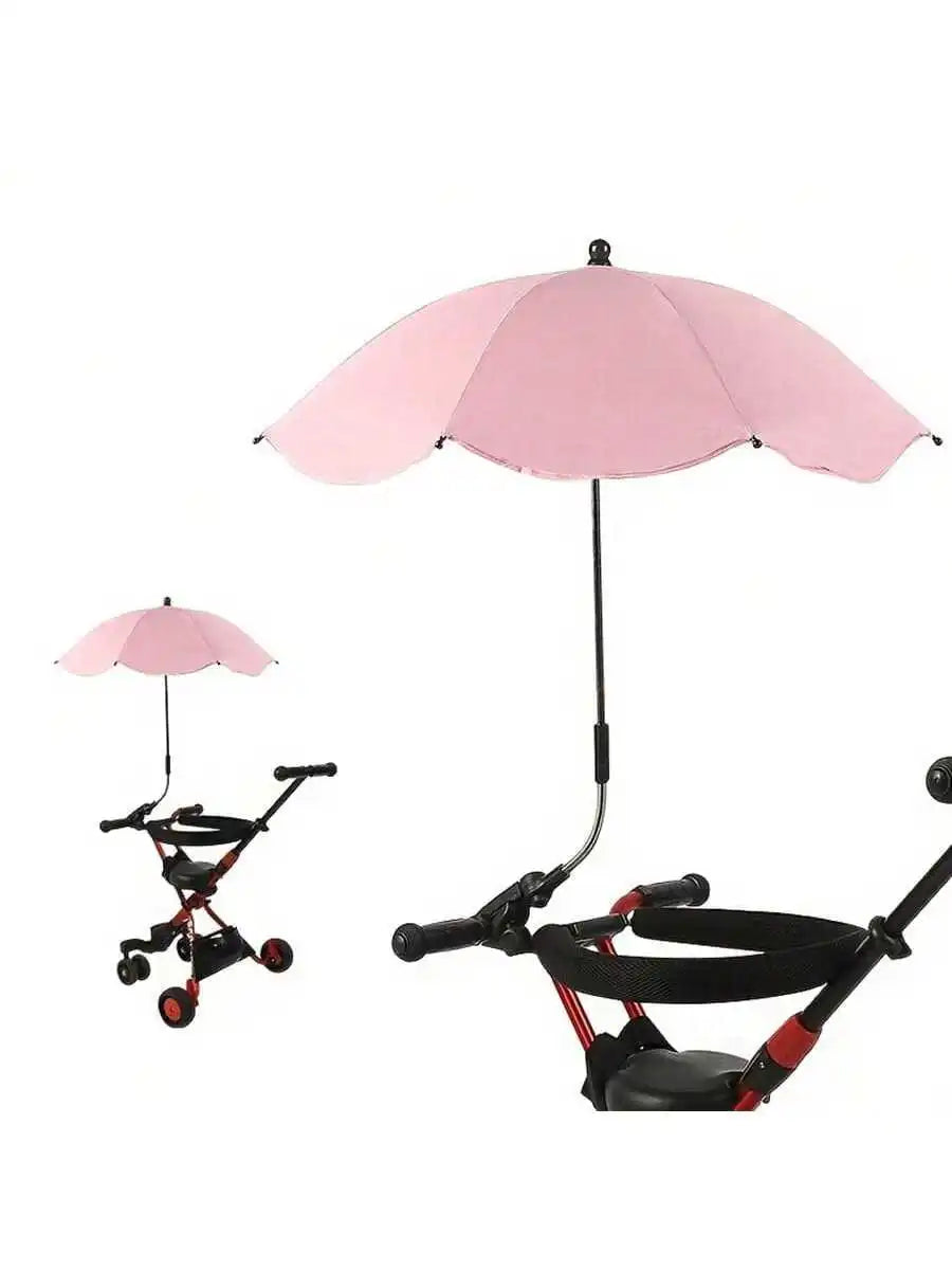 UV Protection Baby Stroller Umbrella Clamp Universal Sunscree Qme Pink