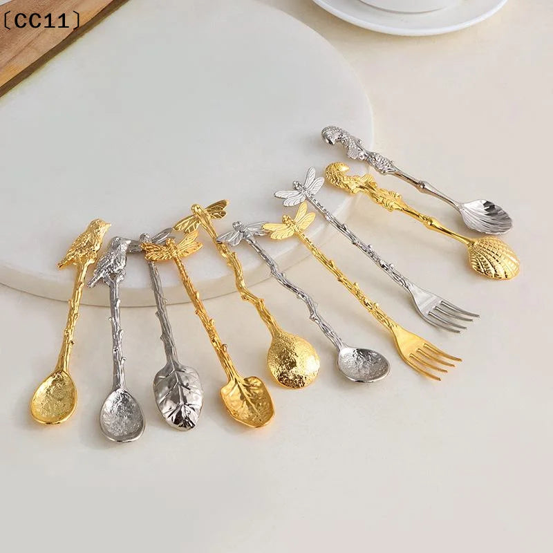 Kitchen Accessories Retro Hotel Family Dessert Coffee Spoon Ice Cream Qme