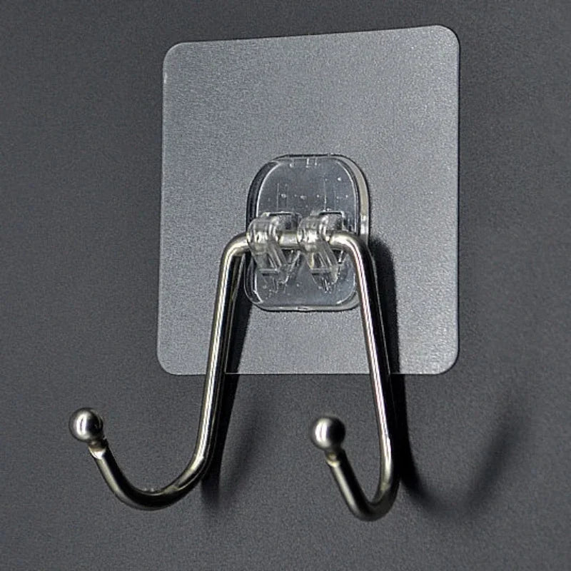 3pcs Large Adhesive Dual Hooks, Perfect for Hanging Items. These Heavy-Duty Hooks Can Support Up to 33 Lbs And Are, Qme