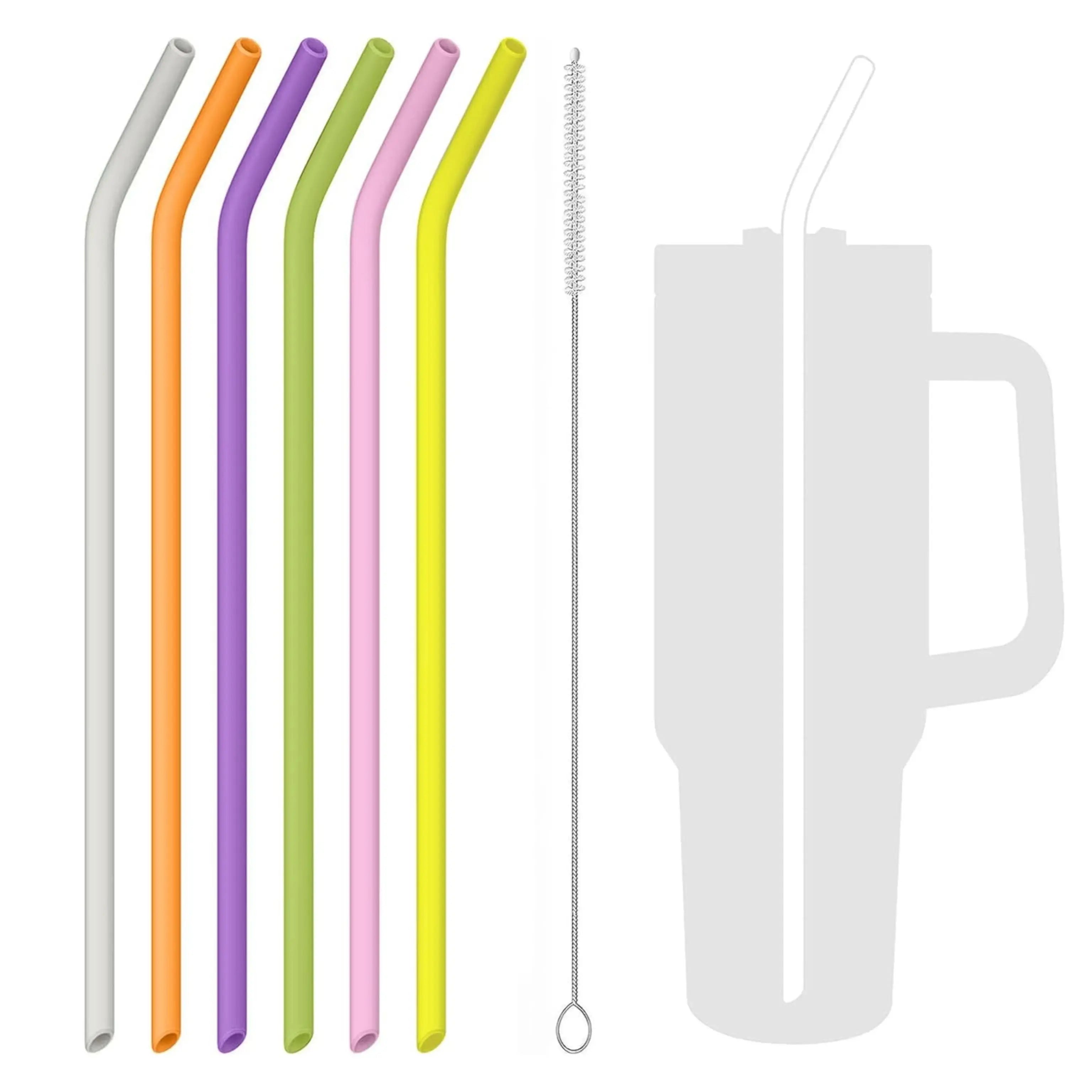 Reusable Silicone Straws Straw Replacement Stanley H2 0 Flowstate Cups Qme Mixed colors