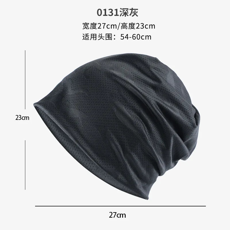 Breathable Running Headband Sweat-wicking Quick-dry Sports Head Cover Qme Silver