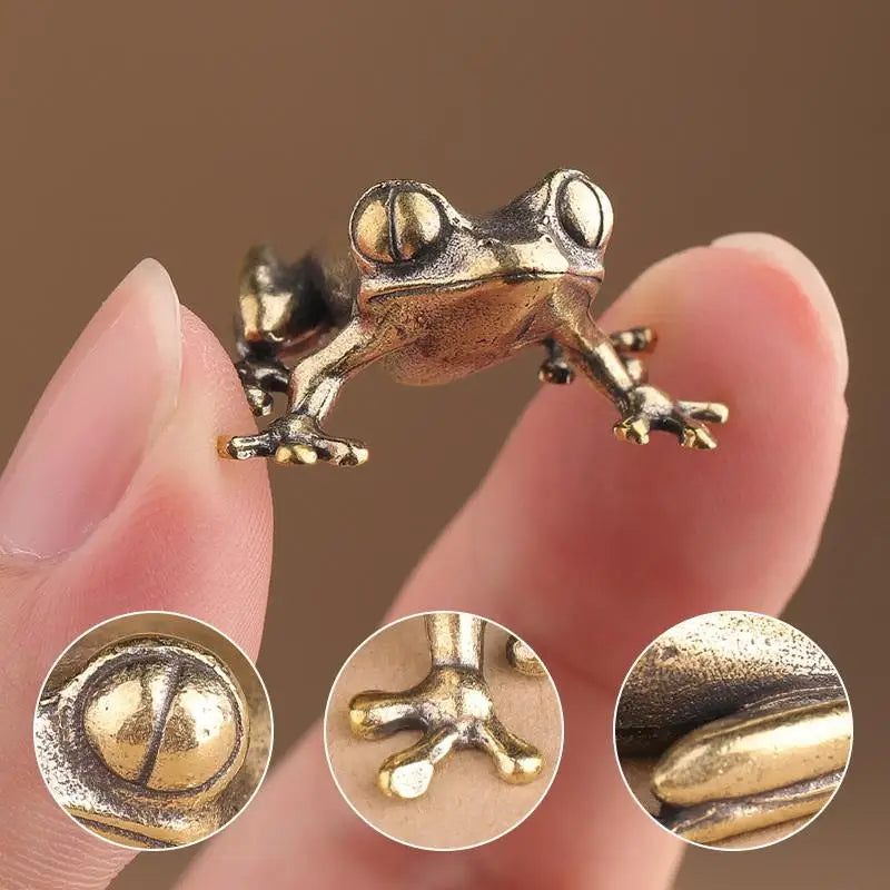 Animal Figurine Toad Desktop Ornaments Home Decoration Crafts Tea Pet Qme