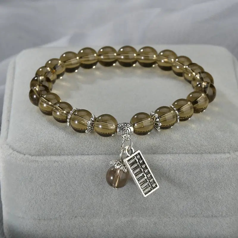 b20 Natural Stone Agate Amethyst Abacus Beaded Bracelet Men and Women Magnetic Health Protection Fashion Jewelry Gifts Qme Coffee