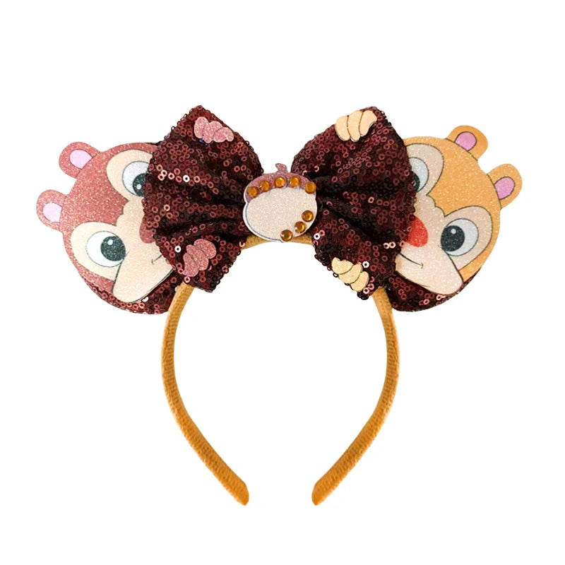 Mickey Mouse Ear Chip n Dale Headands Women Adult Cosplay Squirrel Hairband For Girls Park Travel Photography Hair Accessory Qme Headband 6