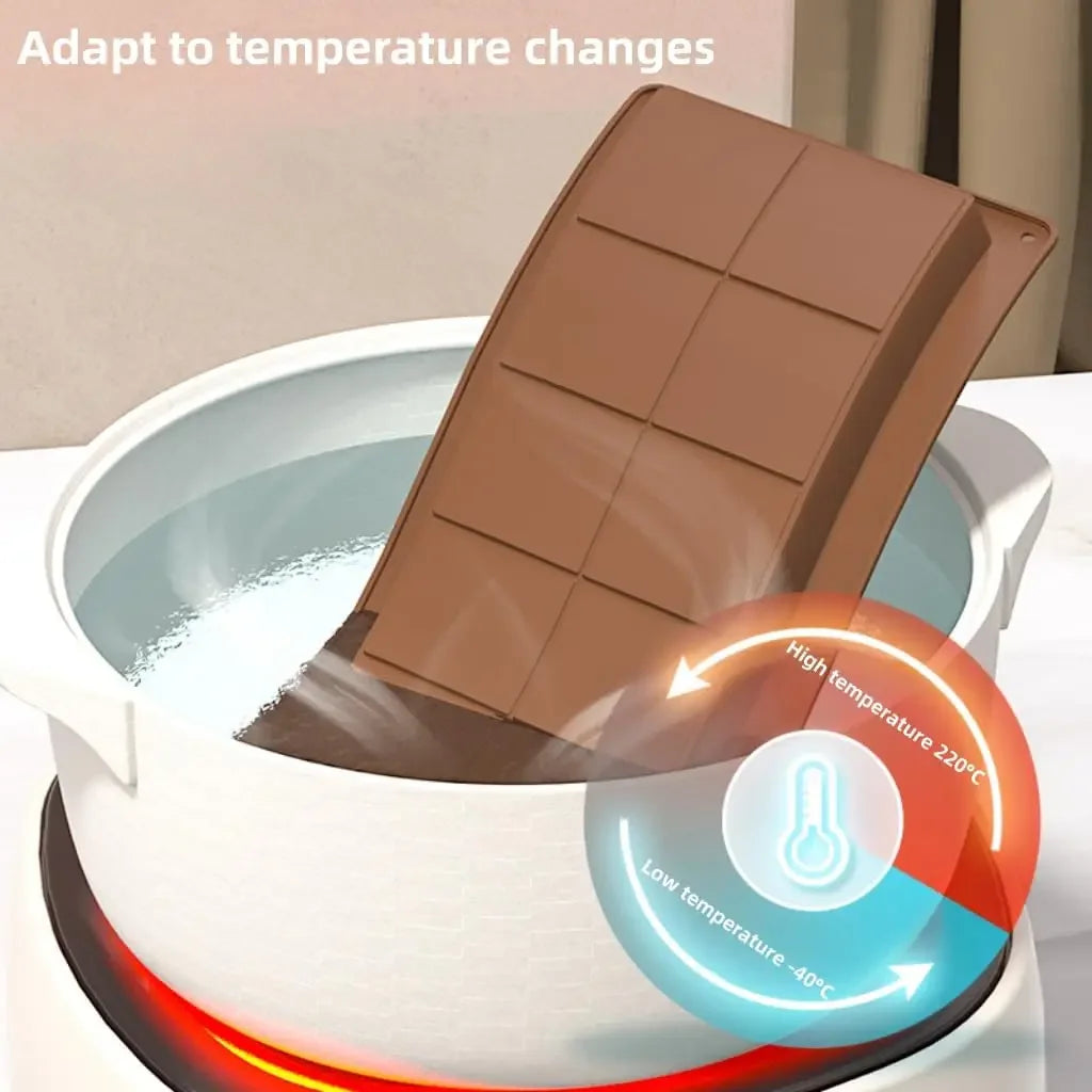 Chocolate Bar Mold Non-stick Molds Food Grade Silicone Deep Choccy Qme