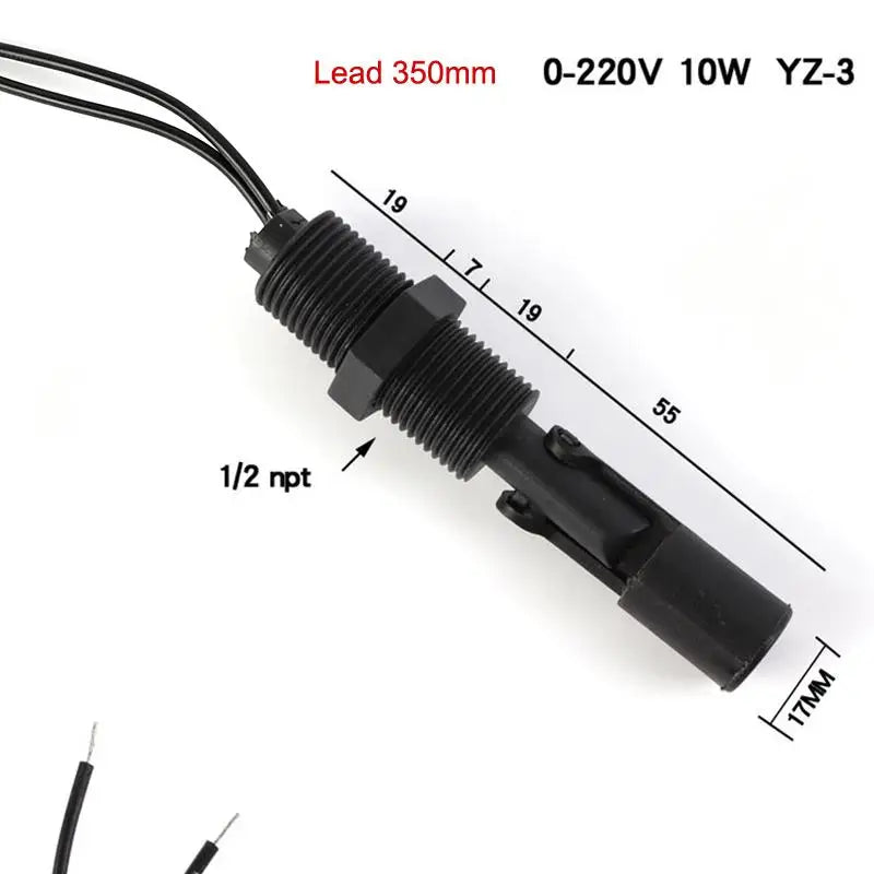 Horizontal Float Sensor Switch Side Mount Liquid Water Level Sensor Controller PP Automatic Water Pump Switch Aquarium Tank Pool Qme A
