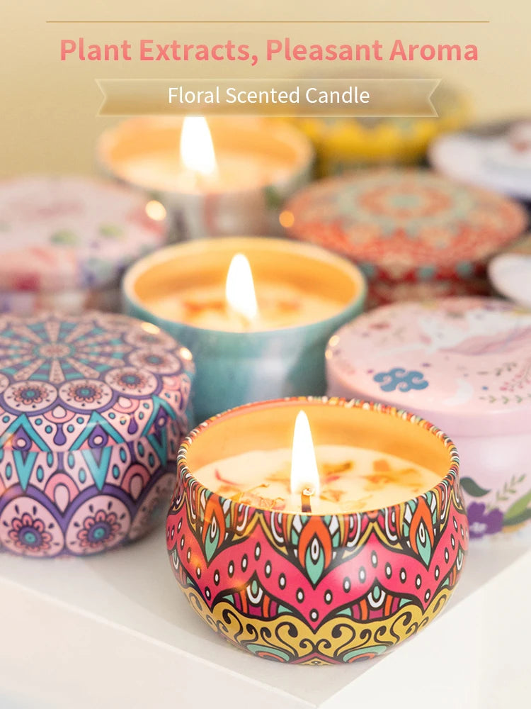 Handmade DIY Jarred Scented Candle Home Bedroom Air Freshener Qme