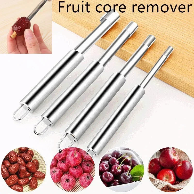 Stainless Steel Apple Corer Fruit Seed Core Remover Pear Apple Corer Seeder Slicer Knife Kitchen Gadget Fruit Vegetable Tool Qme