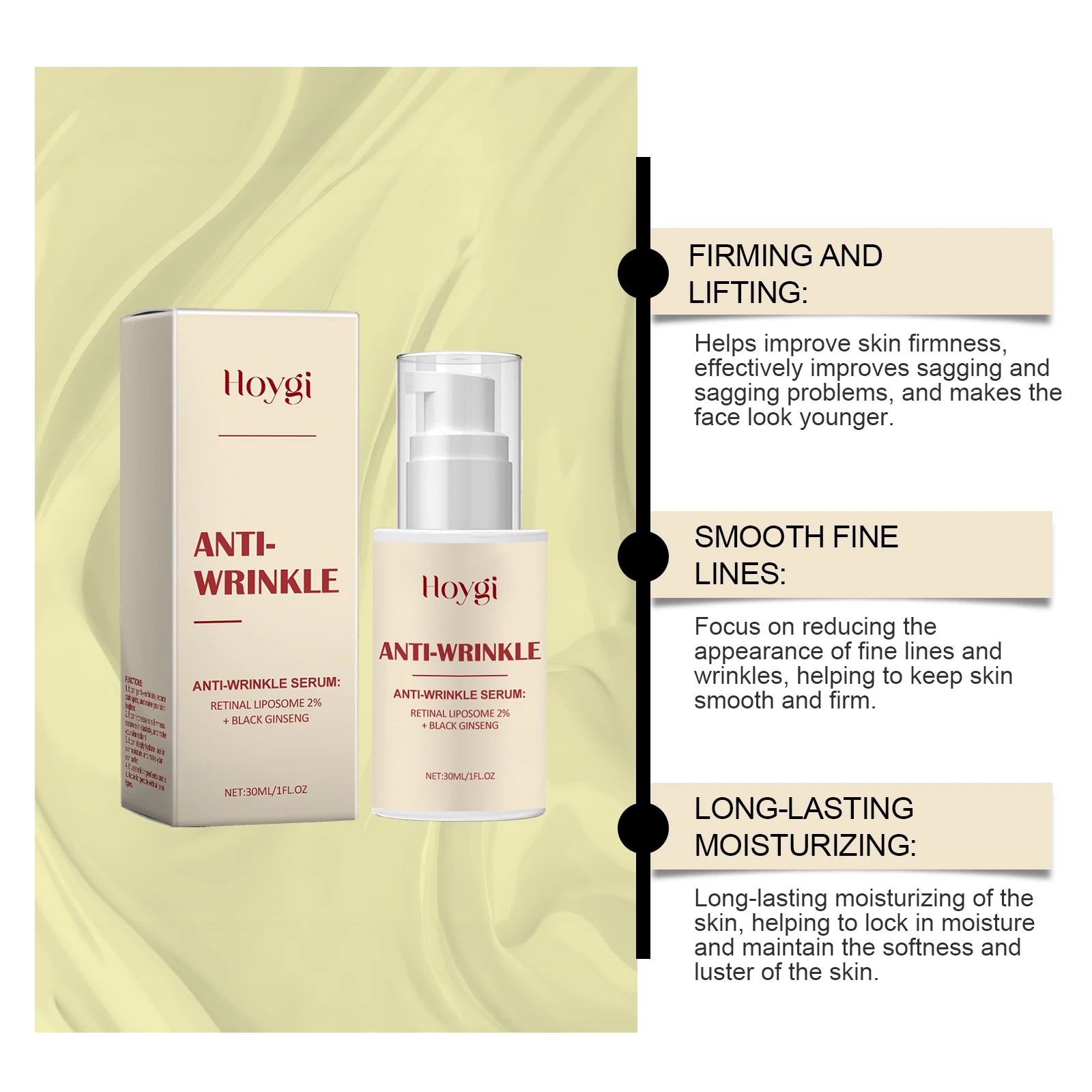Seoul 1988 2% Retinal Faded Wrinkle Serum Ginseng Facial Essence Firm Shrink Pores Brightening Face Moisturizer Korean Skincare Qme