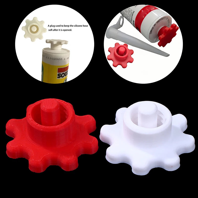 4/5Pcs Silicone Tube Cap Durable Plastic Sealing Caps Silicone Hose Mouth Plug For Standard Glue Bottles Tubing Accessories Qme
