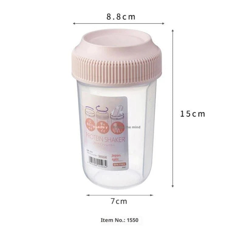 Fitness Shaker Cup Men Women Sports Protein Powder Milkshake Mixing Qme A2 Pink