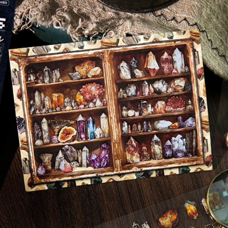 Wendy's Cabinet Vintage Scene Stickers, Rich Elements Realistic Design, Desk Decor, Fun Leisure Crafts Qme