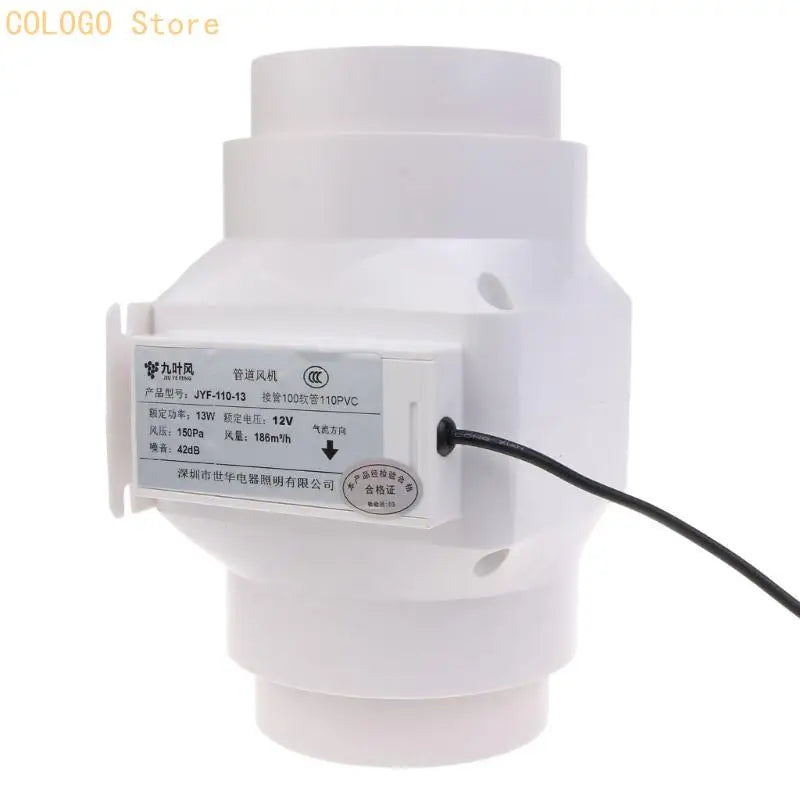 Inline Duct Fan Ventilation Exhaust Boosters Filter 13W 16W Extractor Qme