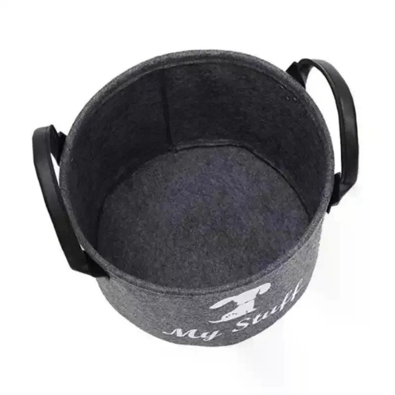 Felt Pet Toy Box Pet Toy Storage Basket Dog Toy Box Special Storage Basket For Organizing Pet Supplies Blanket Pet Storage Box Qme