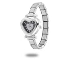 Wholesale Women's Men DIY 9MM Width Italian Elastic Charm Stainless Heart Shape Watch Bracelet Bangle For Birthday Jewelry Gifts Qme Style 40