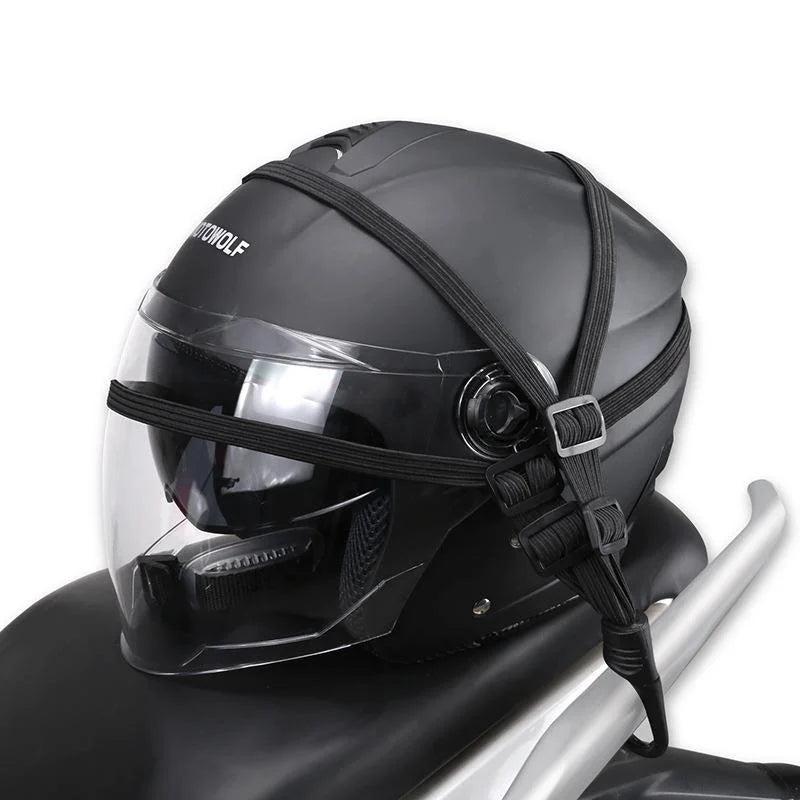 Universal Motorcycle Luggage Strap Moto Helmet Gears Fixed Elastic Qme