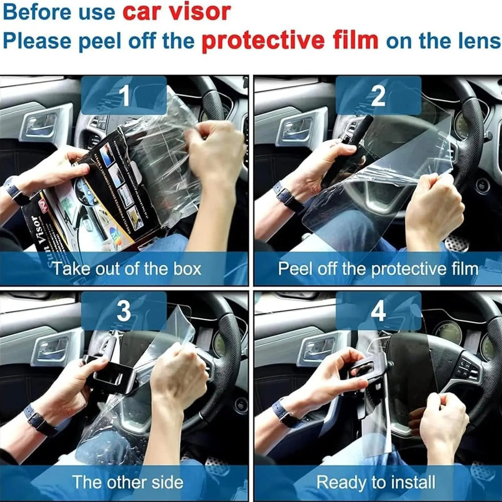 Car Visor Extender Sun Visor Shade for Car Windshield Glass Sunshade Shield Protector for Automotive Vehicles Driver Interior Qme