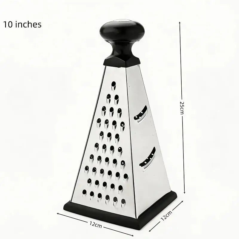 Stainless Steel 4 Sided Pyramid Grater Non Slip Handle Perfect Home Qme A