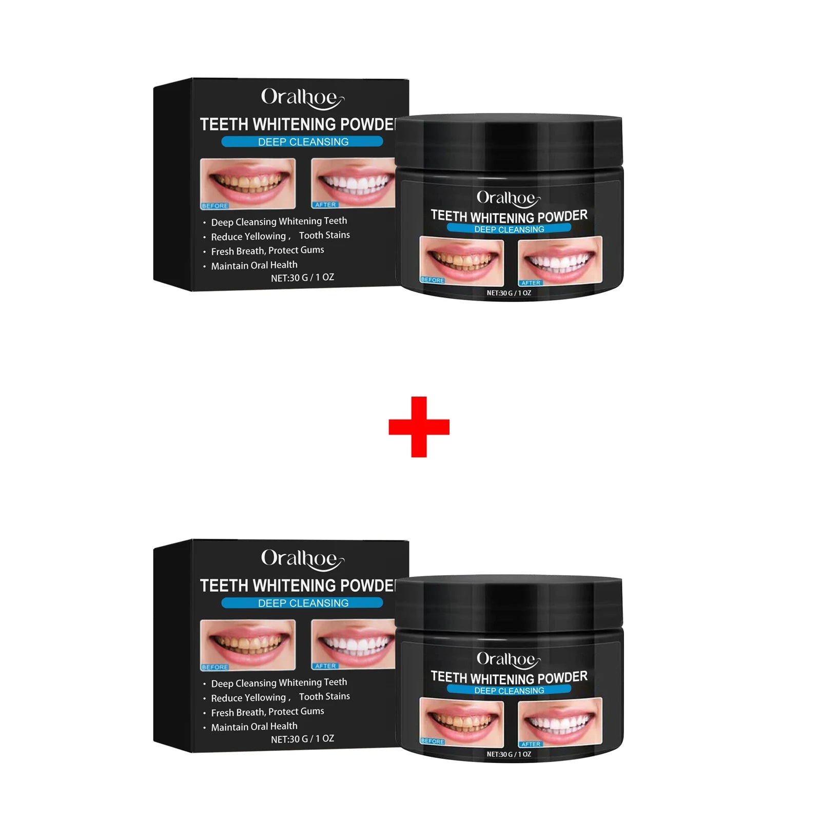 Charcoal Whitening Teeth Powder Cleaning Dental Calculus Stains Improve Tooth Yellow Remove Bad Breath Bright White Toothpaste Qme 60g Boxed
